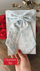 Charlotte toile bow