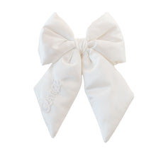 Load image into Gallery viewer, Ivory Puffy Beaded Bow
