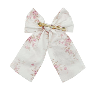 Floral Unicorn Pearl Bow