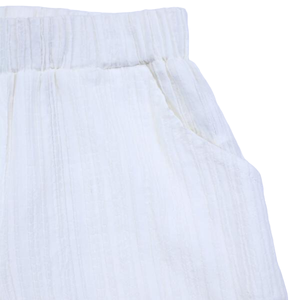 S40 20119-B Elastic Waist Culottes: 4T / White