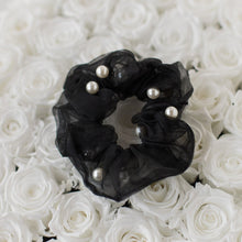 Load image into Gallery viewer, Organza Pearl Scrunchie
