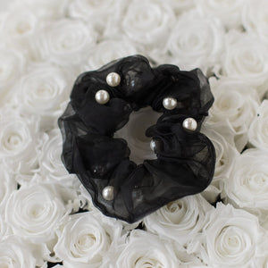 Organza Pearl Scrunchie