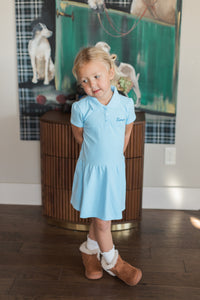 Baby Blue Personalized Polo Dress