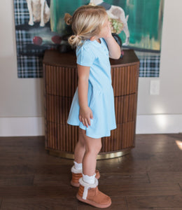 Baby Blue Personalized Polo Dress