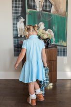 Load image into Gallery viewer, Baby Blue Personalized Polo Dress
