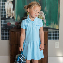 Load image into Gallery viewer, Baby Blue Personalized Polo Dress
