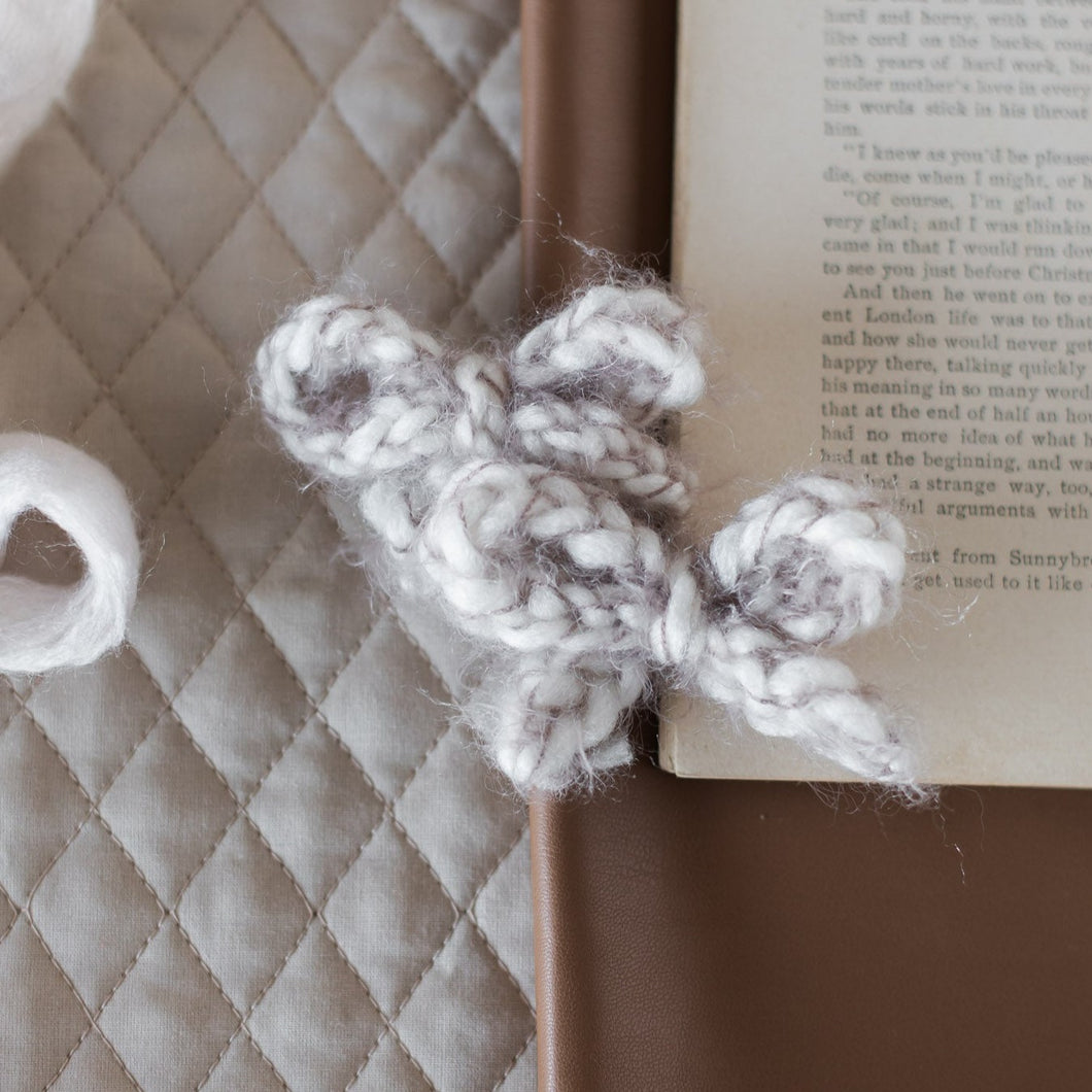Autumn Latte Knit Baby Bows