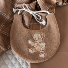 Load image into Gallery viewer, Teddy Bear Bonnet Bib Set
