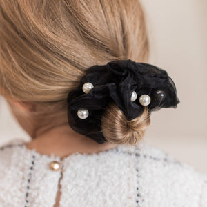 Organza Pearl Scrunchie