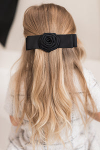 Black Rosette Barrette