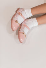 Load image into Gallery viewer, Pink Coco Tweed Flats
