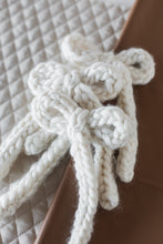 Load image into Gallery viewer, Off-white Chunky Knit Long Bow
