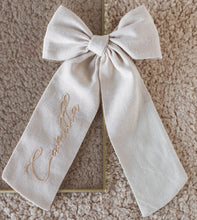 Load image into Gallery viewer, Personalized Linen Bow
