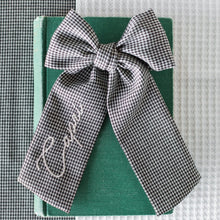 Load image into Gallery viewer, Houndstooth Monogrammed Bow
