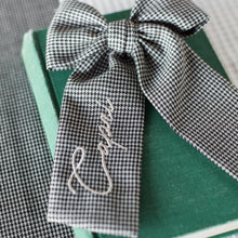 Load image into Gallery viewer, Houndstooth Monogrammed Bow
