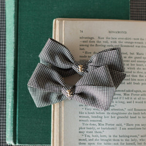 Houndstooth Teddy Pigtail Bows