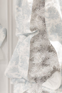 Blue Toile Wall/ Christmas Tree Bow {Life size}