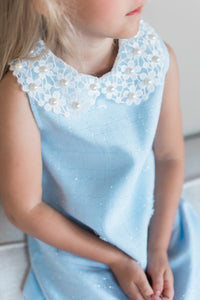 Blue Daisy Tweed Dress