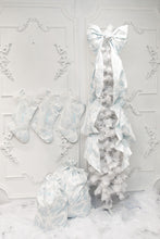 Load image into Gallery viewer, Blue Toile Wall/ Christmas Tree Bow {Life size}
