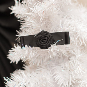 Black Rosette Barrette