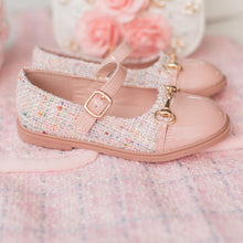 Load image into Gallery viewer, Pink Coco Tweed Flats
