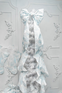 Blue Toile Wall/ Christmas Tree Bow {Life size}