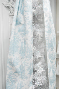 Blue Toile Wall/ Christmas Tree Bow {Life size}