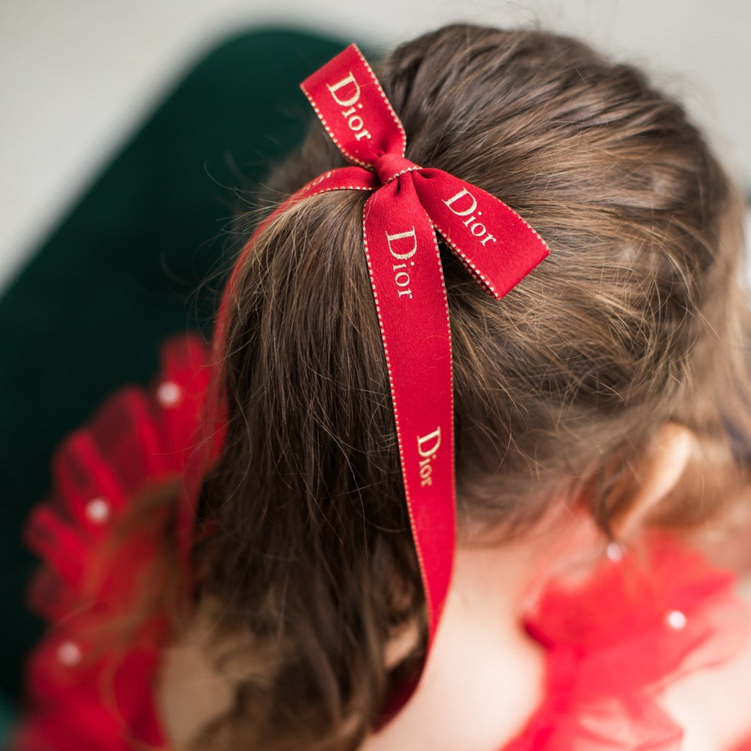 Red Long Dior Bow