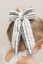 Load image into Gallery viewer, Black and Gold Tweed Bow
