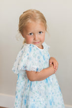 Load image into Gallery viewer, Blue Rosette Pleated Dress {RTS}
