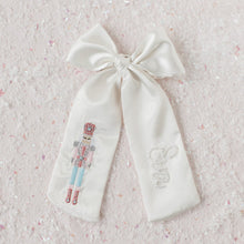 Load image into Gallery viewer, Ivory Pearls &amp; Crystals Nutcracker Bow
