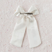 Load image into Gallery viewer, Ivory Pearls &amp; Crystals Nutcracker Bow
