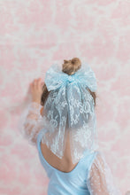 Load image into Gallery viewer, Shimmer and Lace Baby Blue Bow {Limited Few}
