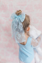 Load image into Gallery viewer, Shimmer and Lace Baby Blue Bow {Limited Few}
