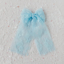 Load image into Gallery viewer, Shimmer and Lace Baby Blue Bow {Limited Few}
