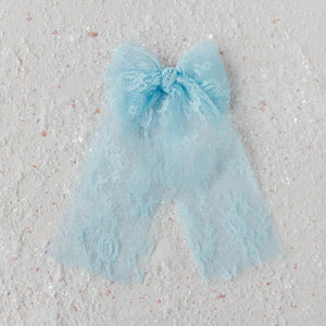 Shimmer and Lace Baby Blue Bow {Limited Few}