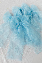 Load image into Gallery viewer, Shimmer and Lace Baby Blue Bow {Limited Few}
