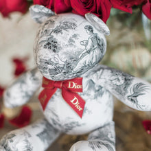 Load image into Gallery viewer, Toile Gray and White Teddy Bear
