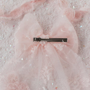 Rosette Blush Lace Bow {Limited Few}