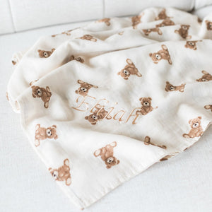 Personalized Teddy Swaddle