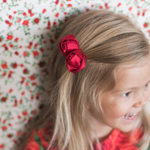 Red Rosette Clip