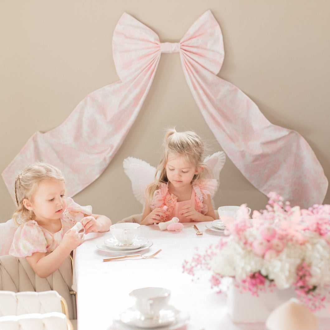 Pink Toile Bespoke Bow {Life size}