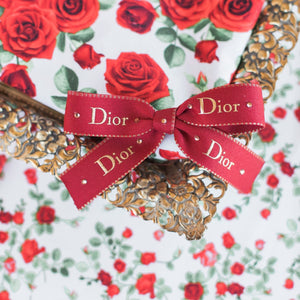 Crystal Medium Red Dior Bow