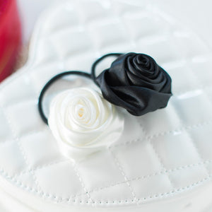 Classy Satin Rose Hair Tie Set