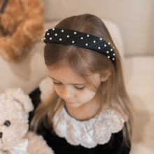 Load image into Gallery viewer, Quilted Black Pearl Headband
