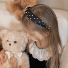 Load image into Gallery viewer, Quilted Black Pearl Headband
