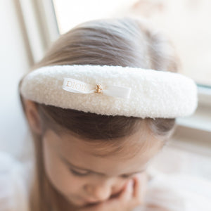 White Teddy Dior Headband