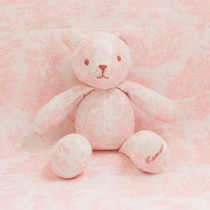 Pink Toile Teddy Bear