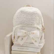 Load image into Gallery viewer, J&#39;adore White Furry Backpack
