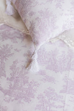 Load image into Gallery viewer, Mini Newborn Lavender Toile Personalized Pillow
